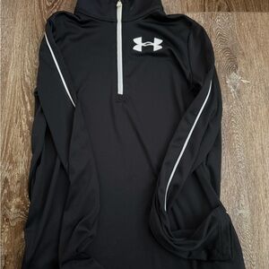 Under Armour Black and Gray HeatGear Pullover